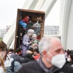 El ganador del Ninot Indultat 2022 de la falla L'Antiga de Campanar, en el Museo de las Ciencias, a 15 de marzo de 2022, en Valencia, Comunidad Valenciana (España). El Ninot Infantil de Convento Jerusalén-Matemático Marzal ‘Mare Mòvil’ ha arrasado en la votación de la Exposición del Ninot 2022, lo que significa que ha sido indultado y se ha salvado de las llamas. Este acto, un año más, da el pistoletazo de salida para iniciar las Fallas de Valencia 2022, que se celebrarán desde el 16 de marzo hasta el 19 de marzo. 15 MARZO 2022;NINOT;INDULTAT;FALLA;VALENCIA;2022; Jorge Gil / Europa Press 15/03/2022