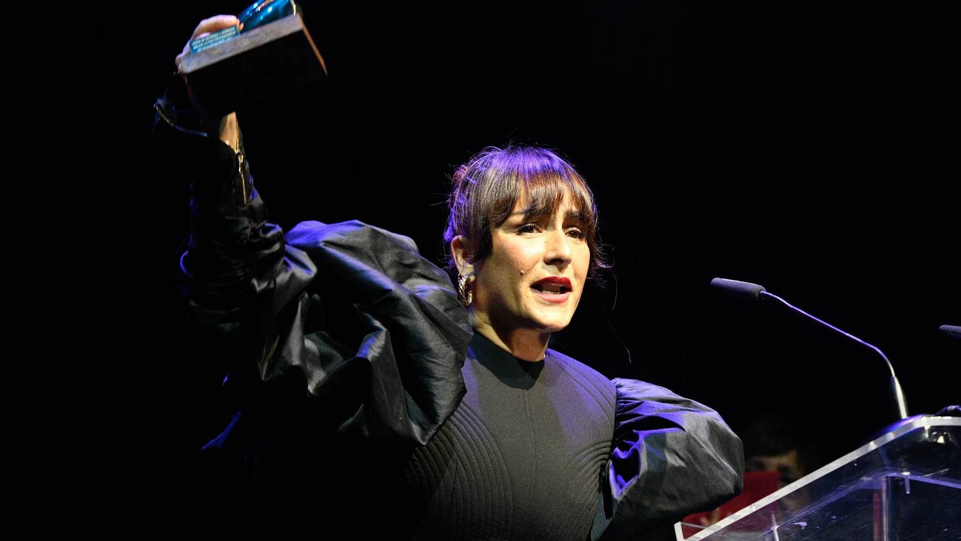 Candela Peña durante la gala de entrega de la 30 edición de los Premios de la Unión de Actores y Actrices que se celebra en el Teatro Circo Price, a 14 de marzo de 2022, en Madrid (España)