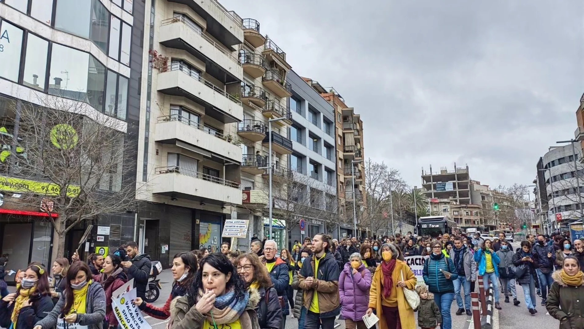 Piquetes y docentes por calles de Barcelona