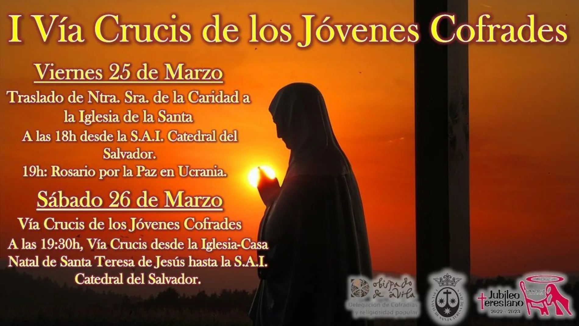 Cartel del primer Vía Crucis de Jóvenes Cofrades de ñAvila