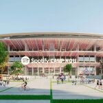 Recreación del Spotify Camp Nou, denominación del estadio a partir del próximo mes de julio