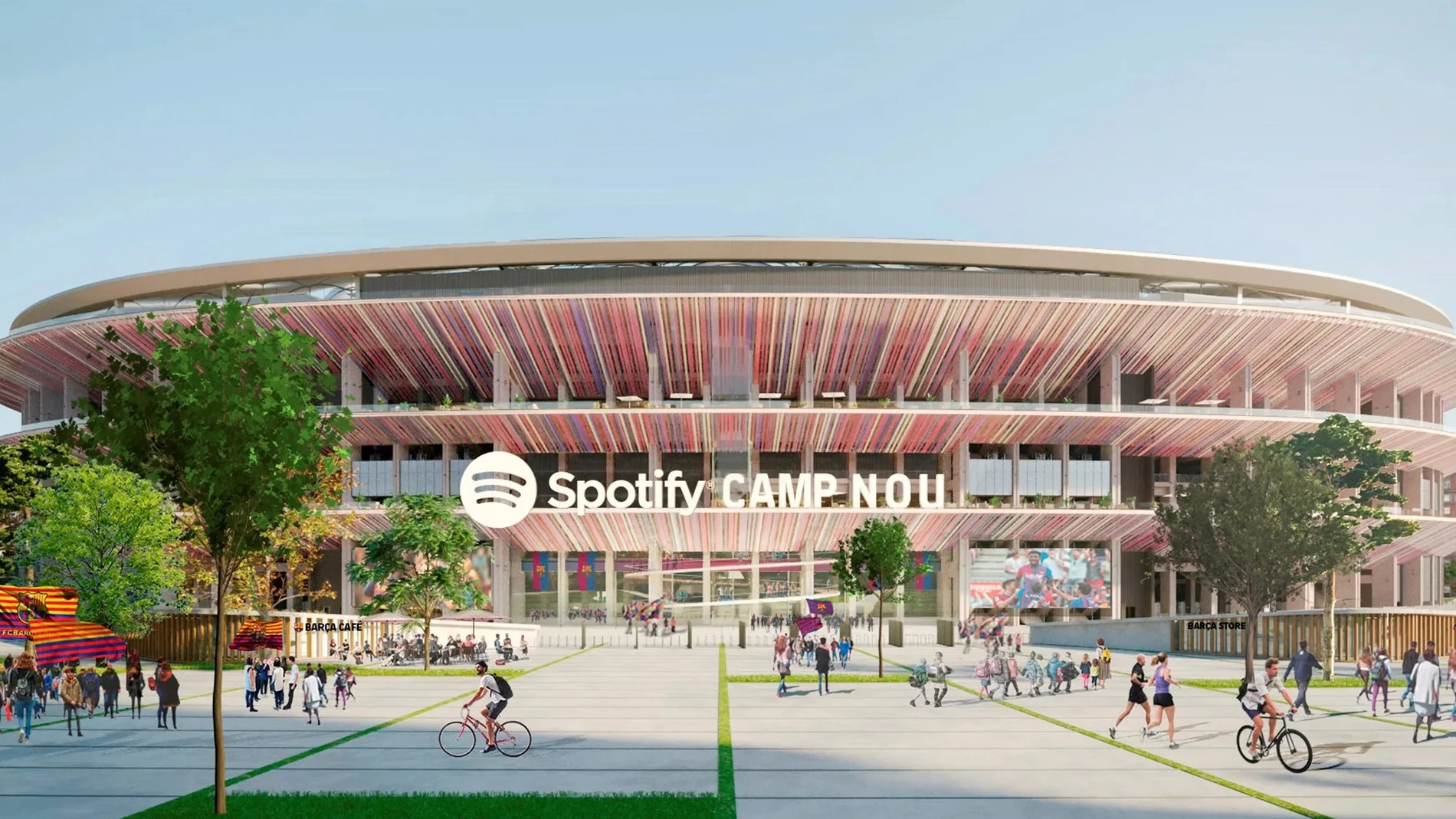 Recreación del Spotify Camp Nou, denominación del estadio a partir del próximo mes de julio