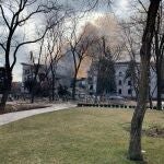 El ayuntamiento dijo que las fuerzas rusas habían “destruido a propósito y cínicamente el Teatro Dramático en el corazón de Mariupol