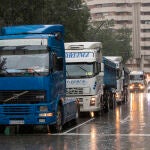 Una caravana de camiones recorrió las principales avenidas de Murcia