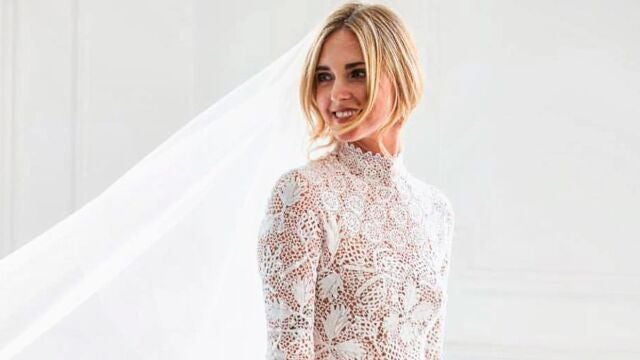 Chiara Ferragni espectacular con su look de novia.