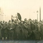 En diciembre de 1917, soldados en un almuerzo en honor a los españoles encuadrados en la Legión Extranjera