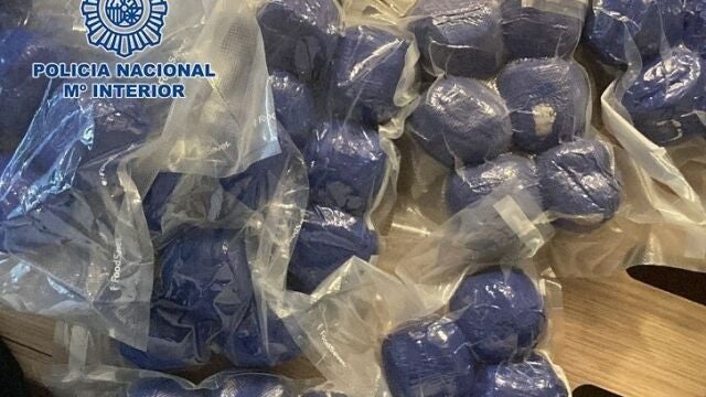 Droga incautada en una autocaravana. POLICÍA NACIONAL MÁLAGA