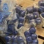 Droga incautada en una autocaravana. POLICÍA NACIONAL MÁLAGA