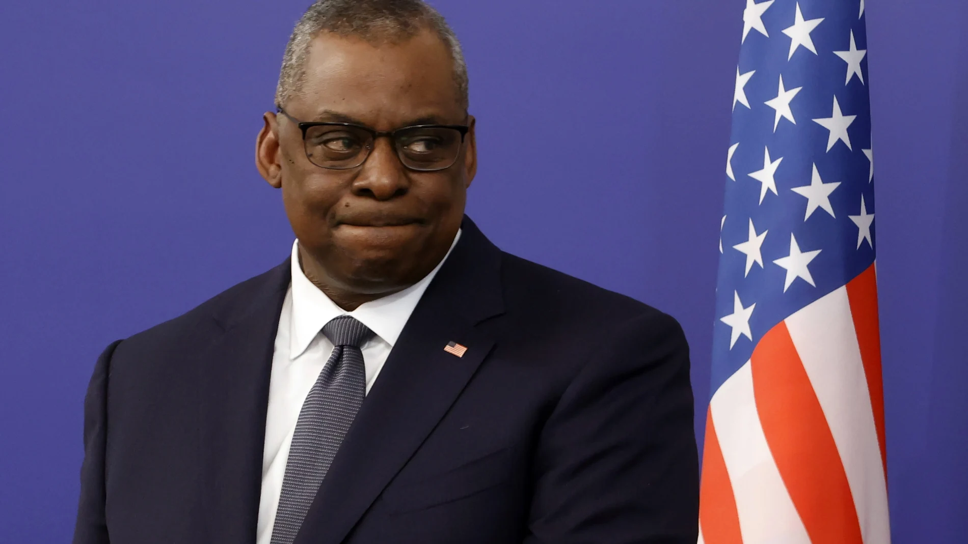 El secretario de Defensa de Estados Unidos, Lloyd Austin durante una rueda de prensa en Sofia (Bulgaria), a 19 de marzo de 2021
