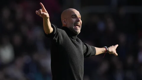 Pep Guardiola con el Manchester City.