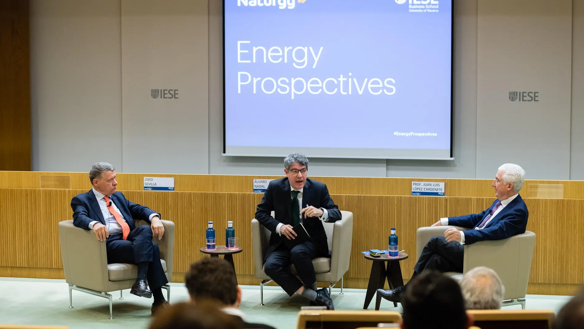 Nadal y Sevilla, durante su encuentro en un nuevo «Energy Prospectives» de Fundación Naturgy