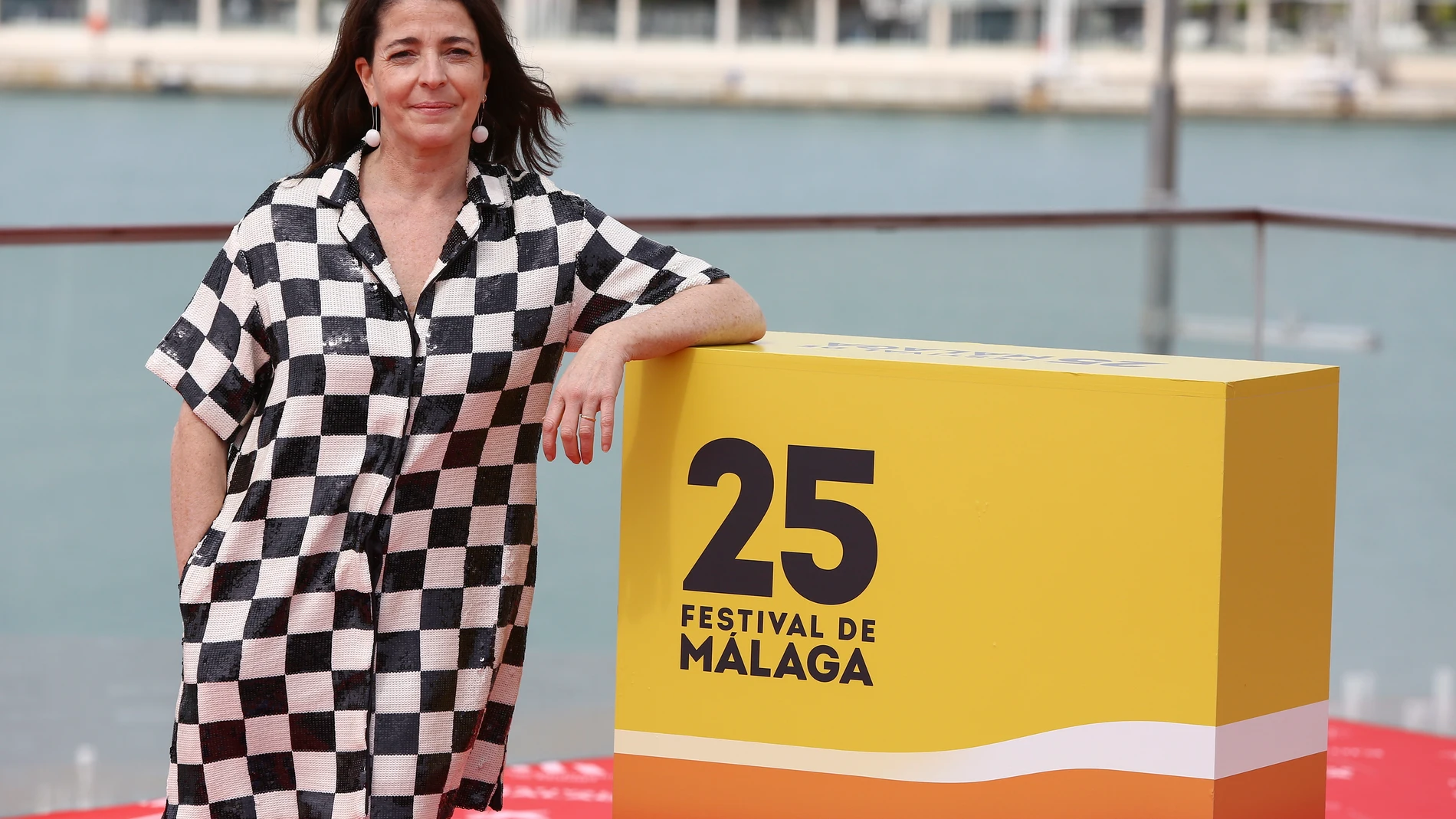 Nora Navas presentando "Sinjar" en el Festival de Málaga. EFE/Álvaro Cabrera