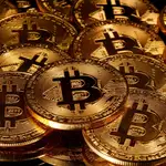 Representación de la moneda virtual Bitcoin