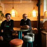 Roberto Ruiz y Diego Becerra en el Restaurante Barracuda.