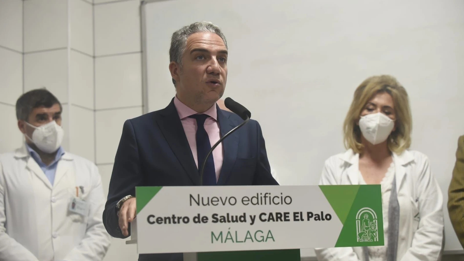 El consejero de Presidencia, Administración Pública e Interior, Elías Bendodo, en Málaga. ALEX ZEA/EUROPA PRESS 25/03/2022
