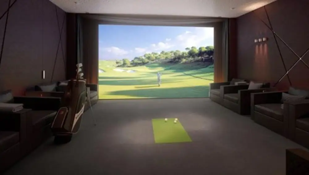 El impresionante simulador de Golf