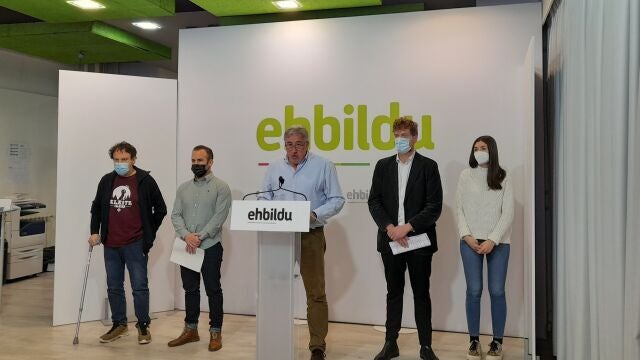 Imagen de la rueda de prensa de Bildu