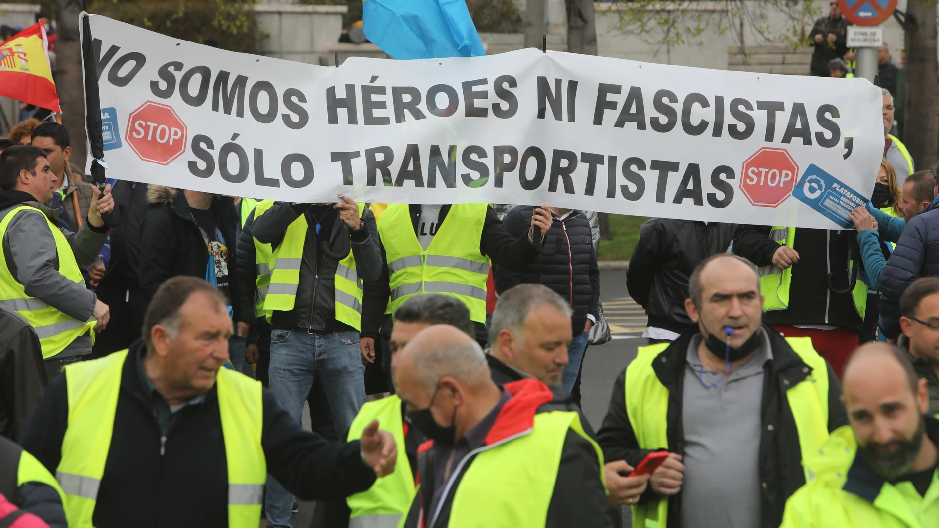 Manifestación de transportistas durante esta semana
