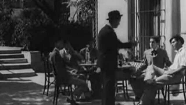Una escena de "Riña en un café" de Fructuós Gelabert