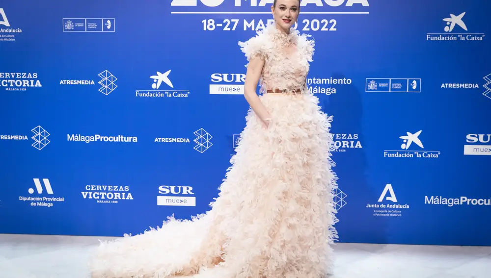 La actriz Marta Hazas en el photocall de la 25 edición del Festival de Cine de Málaga en Málaga el 26 de marzo de 2022.