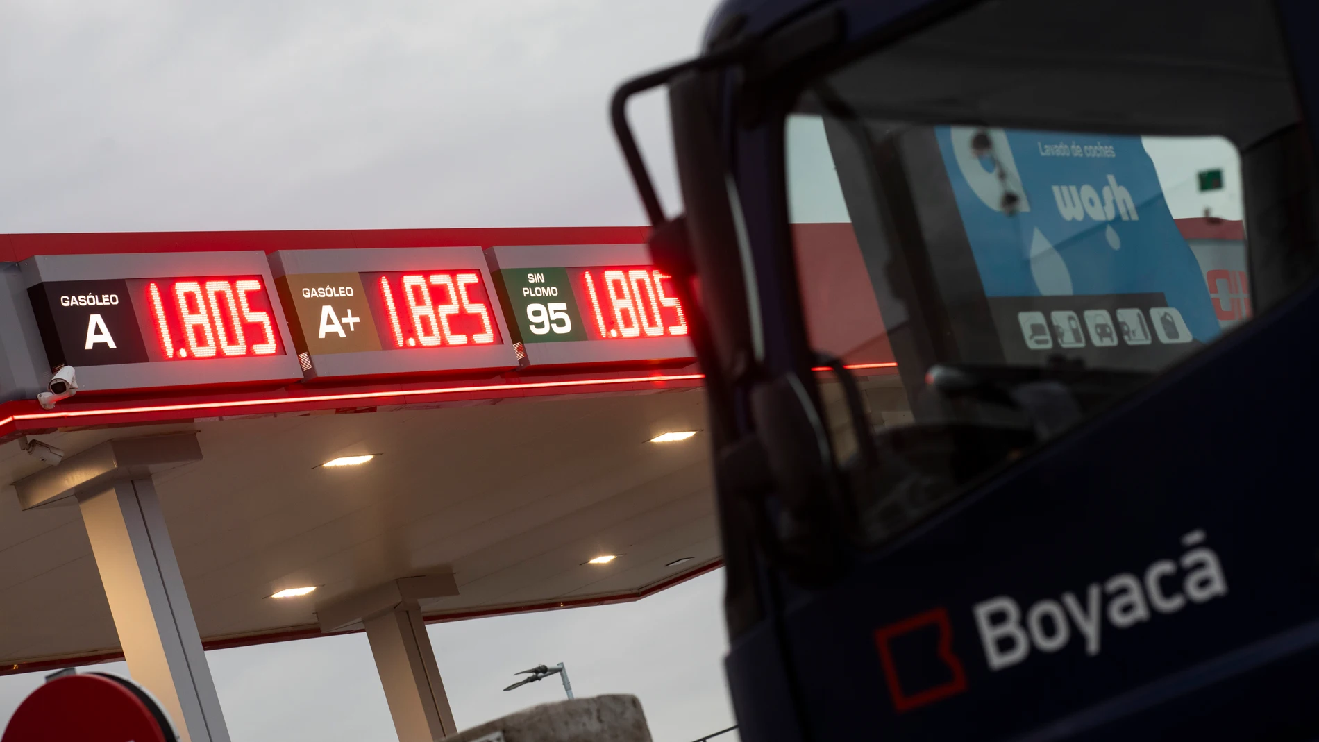 Una gasolinera en la que el pasado fin de semana el precio del diésel era más caro que el de la gasolina