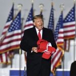 El ex presidente Donald Trump durante un mitin en Georgia el pasado sábado