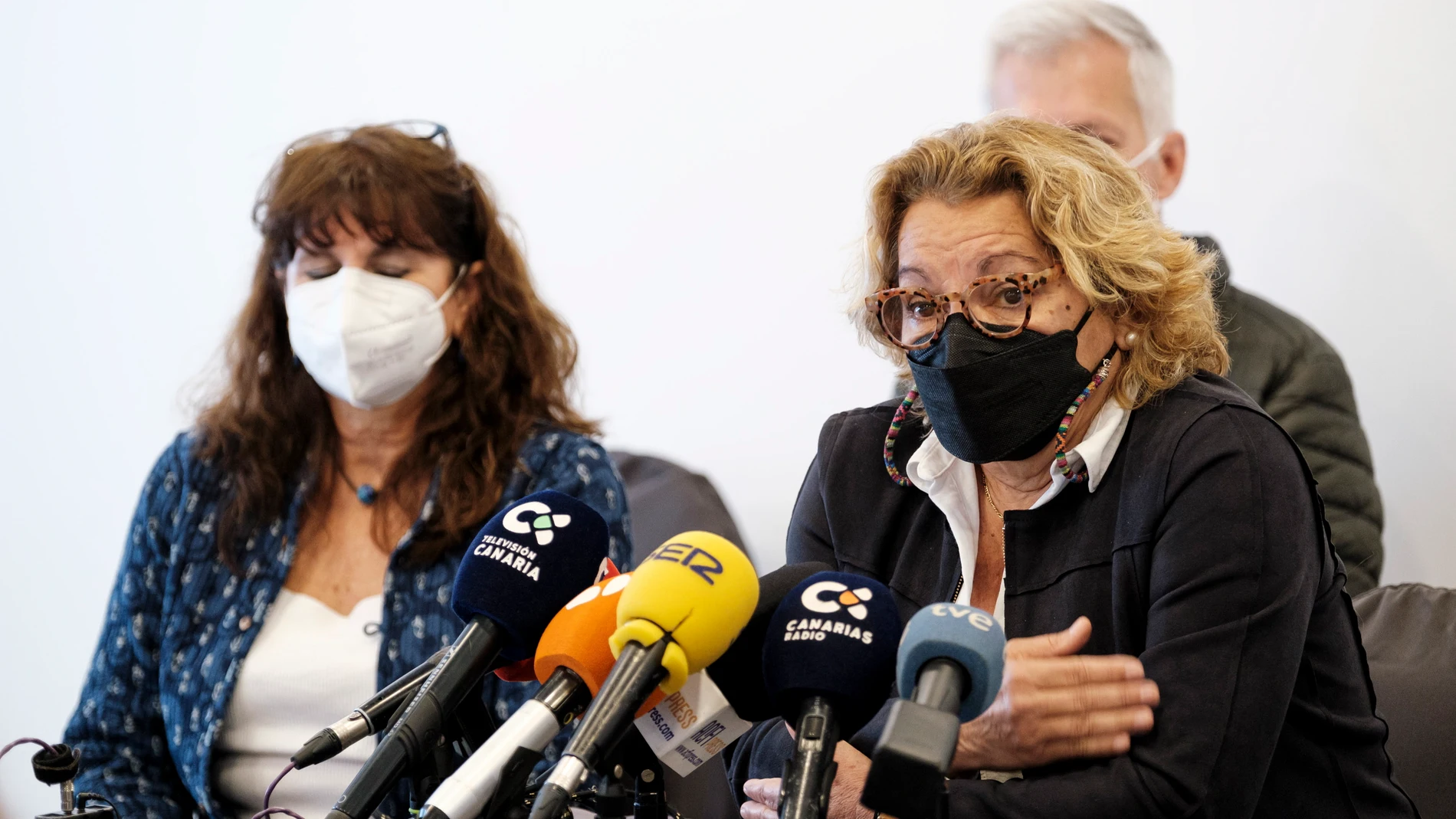 La diputada en el Congreso Meri Pita durante la rueda de prensa que ofreció este lunes para explicar as razones por las que ha abandonado el grupo parlamentario de Unidas Podemos