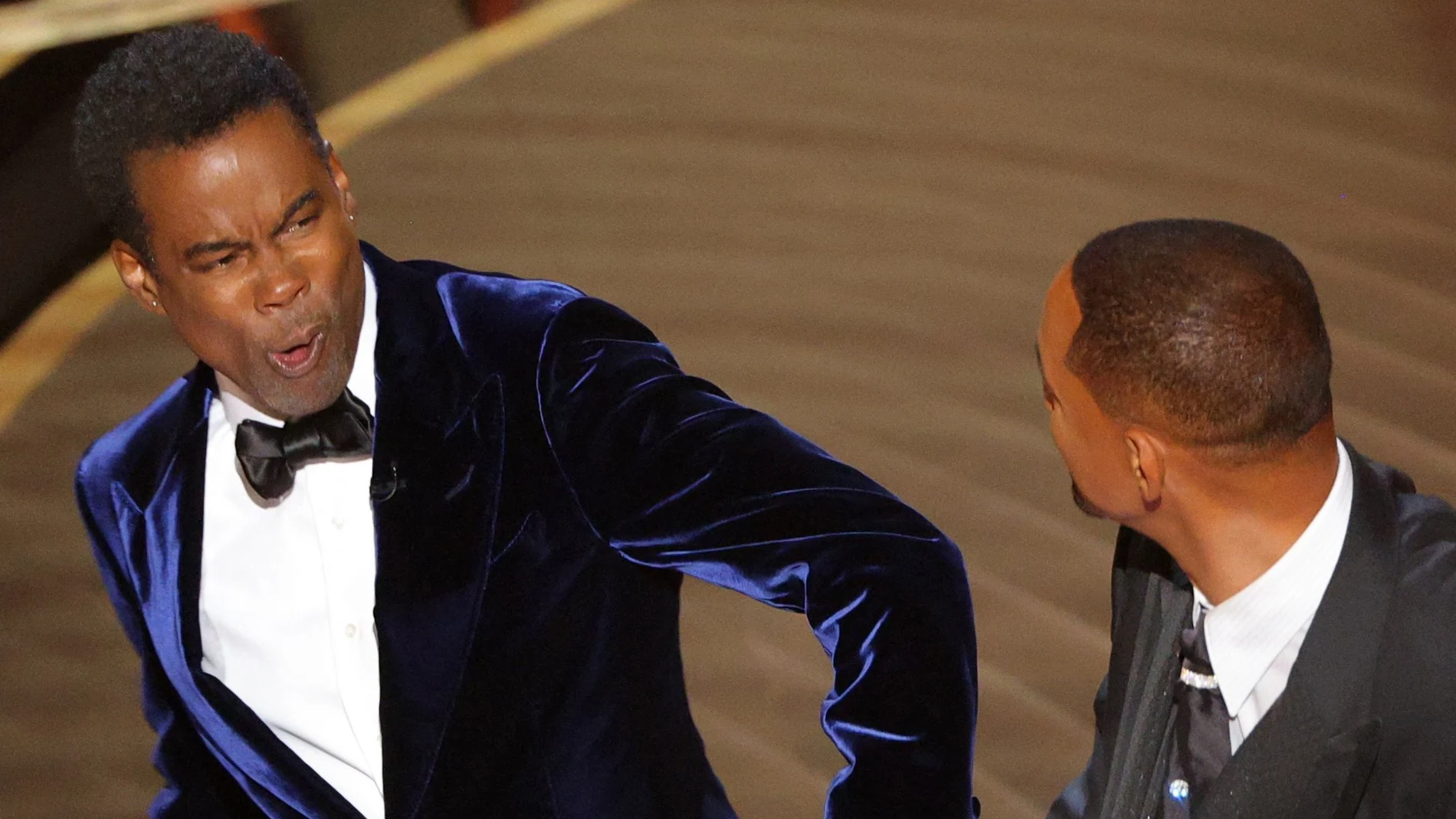 Will Smith y Chris Rock, en el momento del incidente producido en la gala de los Oscar