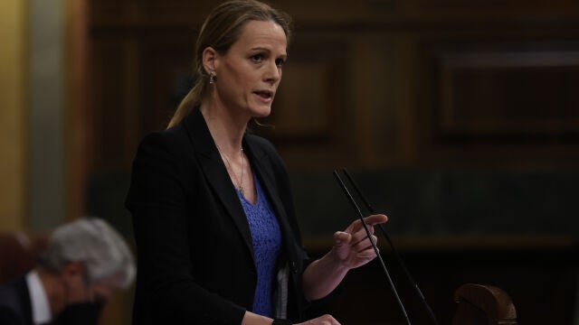La diputada socialista Zaida Cantera durante su intervención en el Pleno