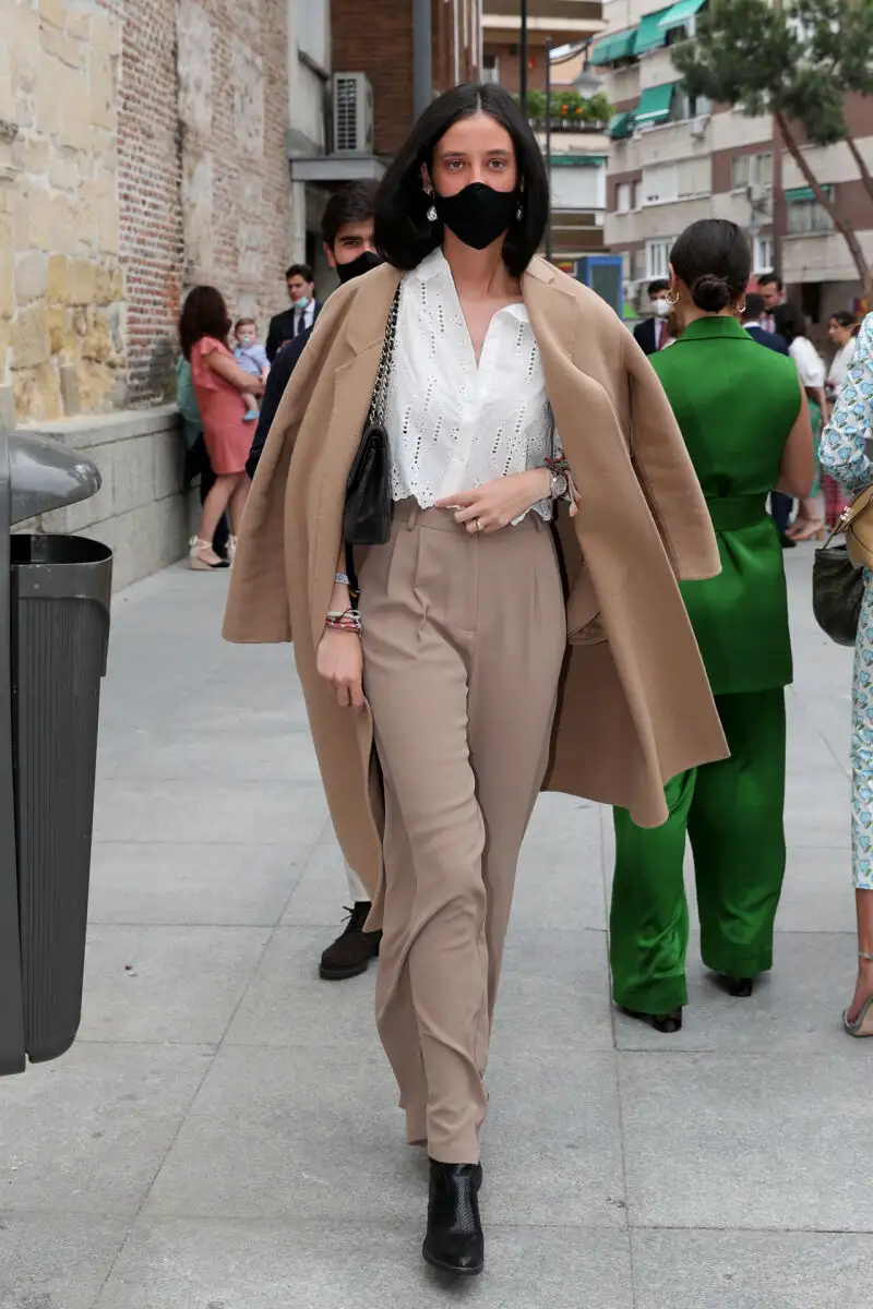 Victoria Federica de Marichalar durante el bautismo de Catalina Páramo en Madrid el sábado 5 de junio de 2021.