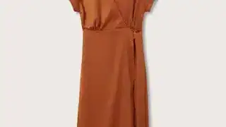 Vestido camisero satén.