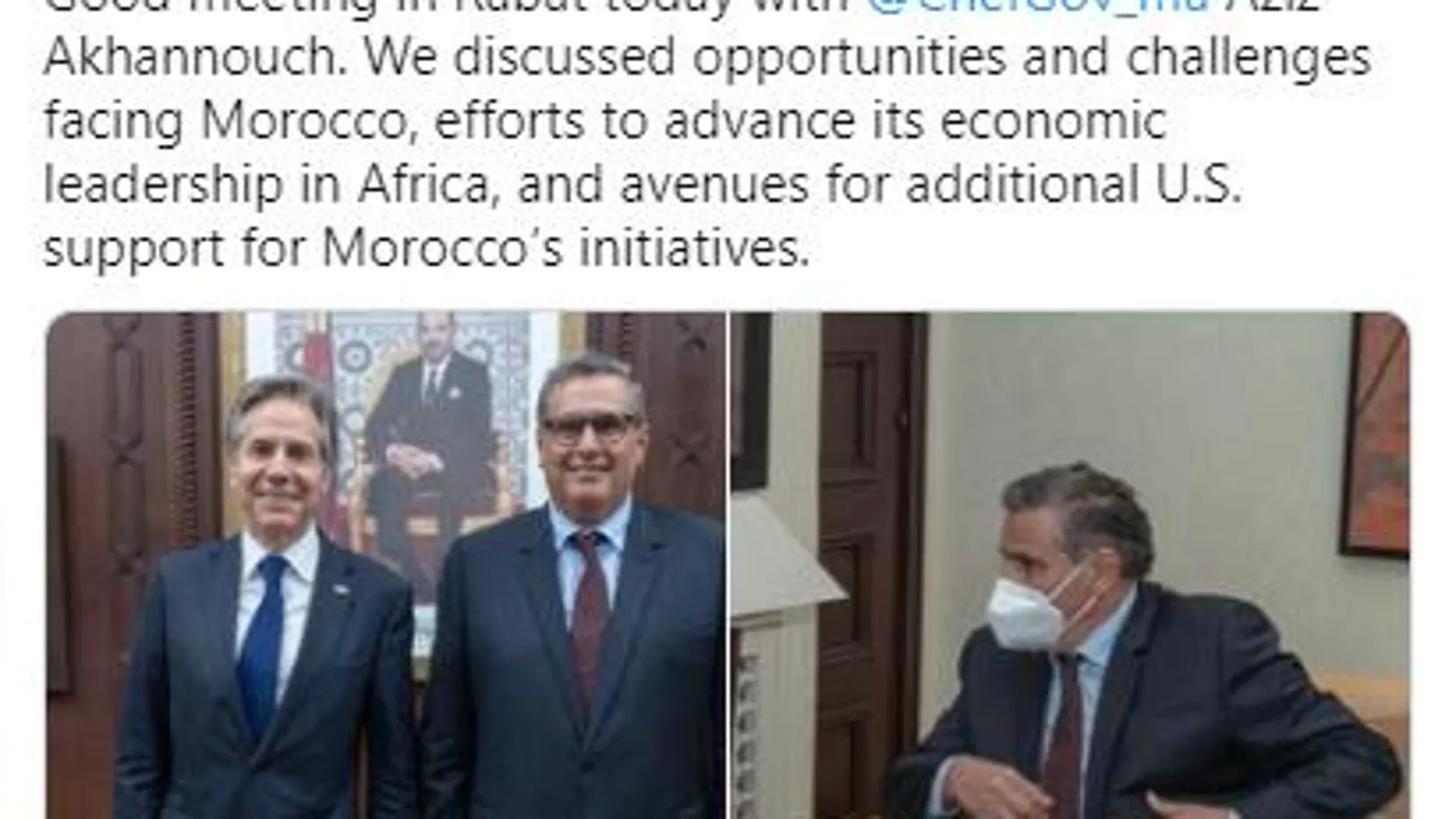 El tuit de Blinken sobre Marruecos