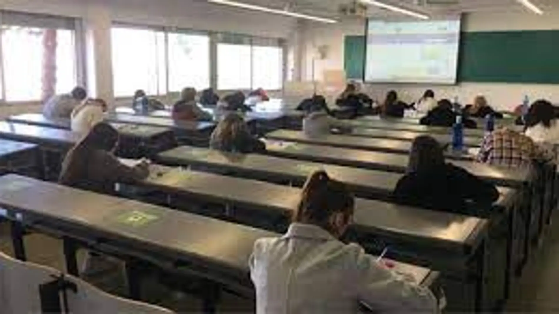 Una aula, en la Universitat Autònoma de Barcelona (UAB)