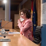 La ministra de Hacienda y Función Pública, María Jesús Montero, presenta los datos de cierre de la ejecución presupuestaria de las Administraciones Públicas del ejercicio 2021.