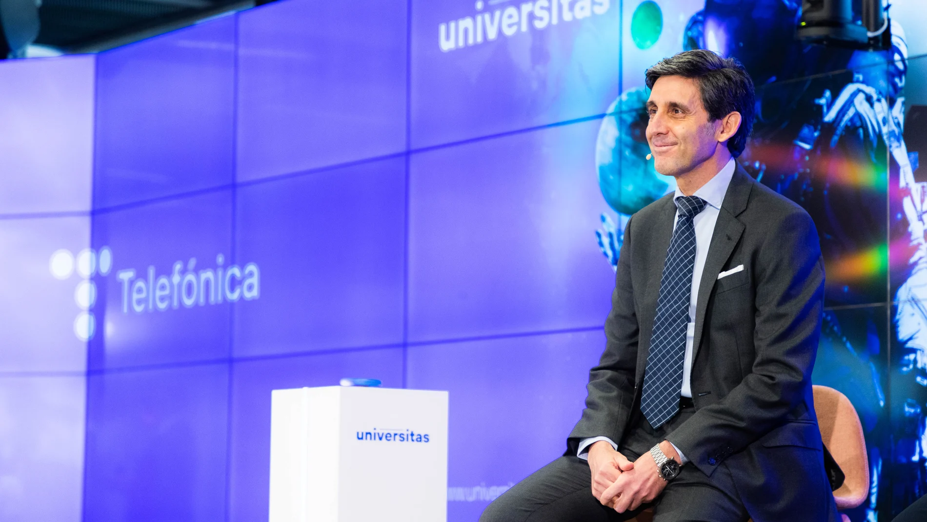 El presidente de Telefónica, José María Álvarez Pallete, ha presidido este jueves 31 de marzo la inauguración del nuevo campus de Universitas, la universidad corporativa de la firma, en Distrito Telefónica