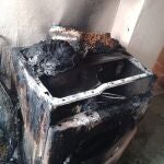 Imagen de la casa incendiada en Vinaròs