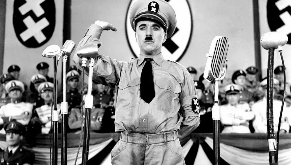 Chaplin, en &quot;El gran dictador&quot;