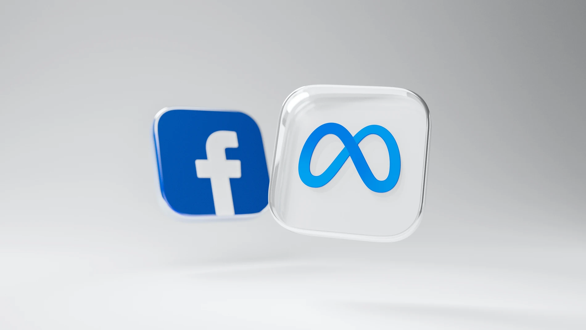 Iconos de la red social Facebook y Meta, compañía matriz.