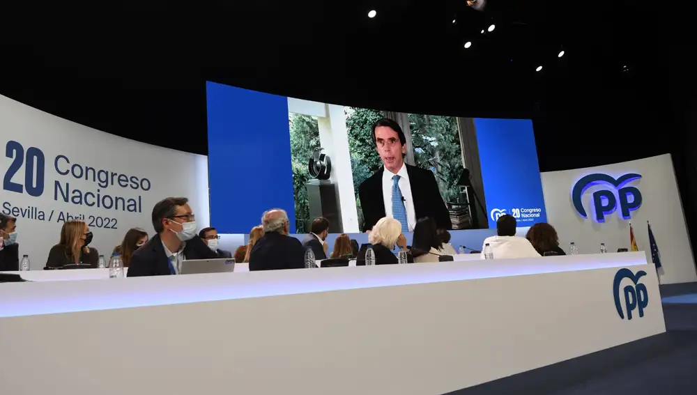 Aznar intervino por videoconferencia