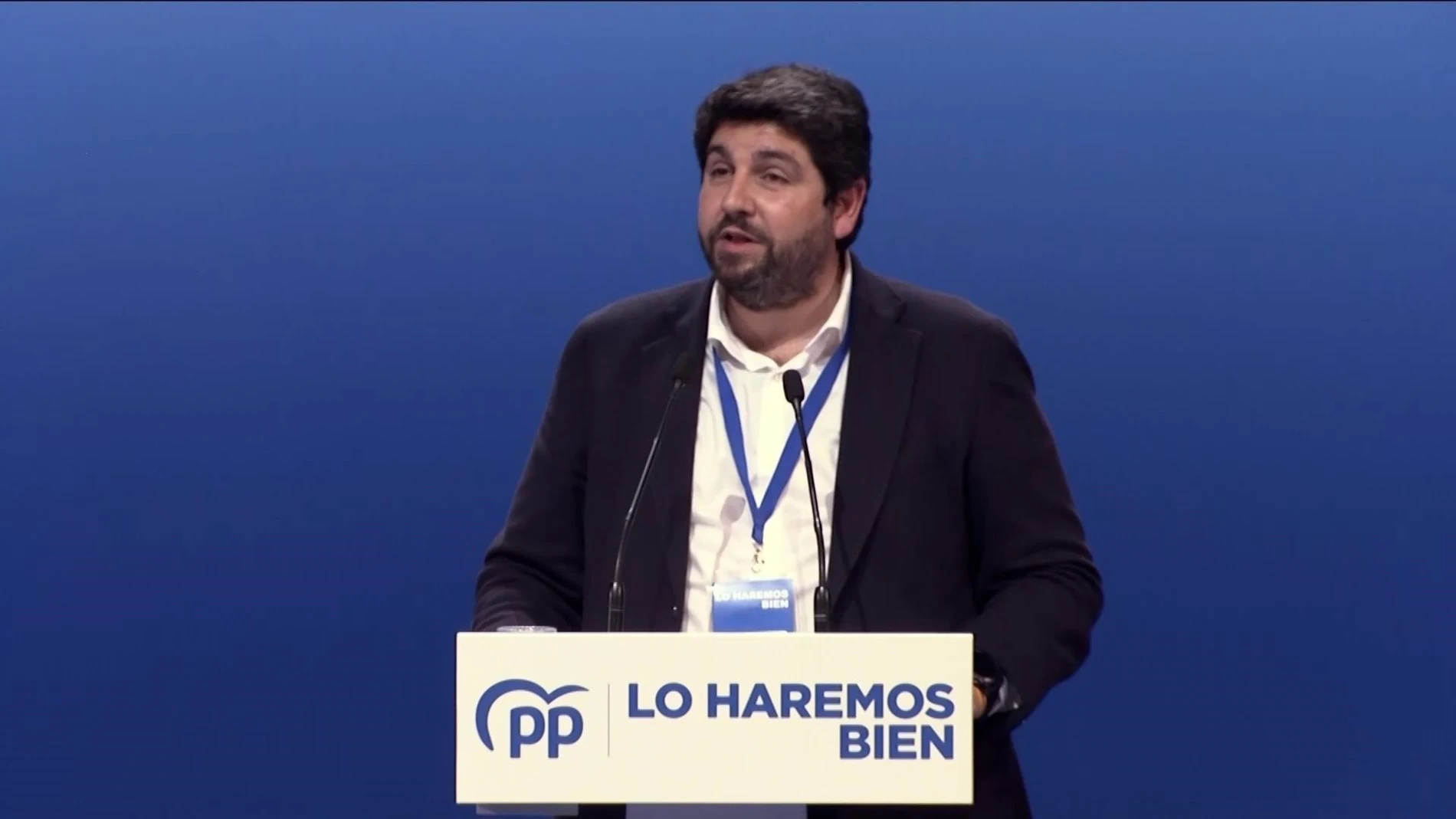 Imagen del presidente del PP de la Región de Murcia, Fernando López Miras