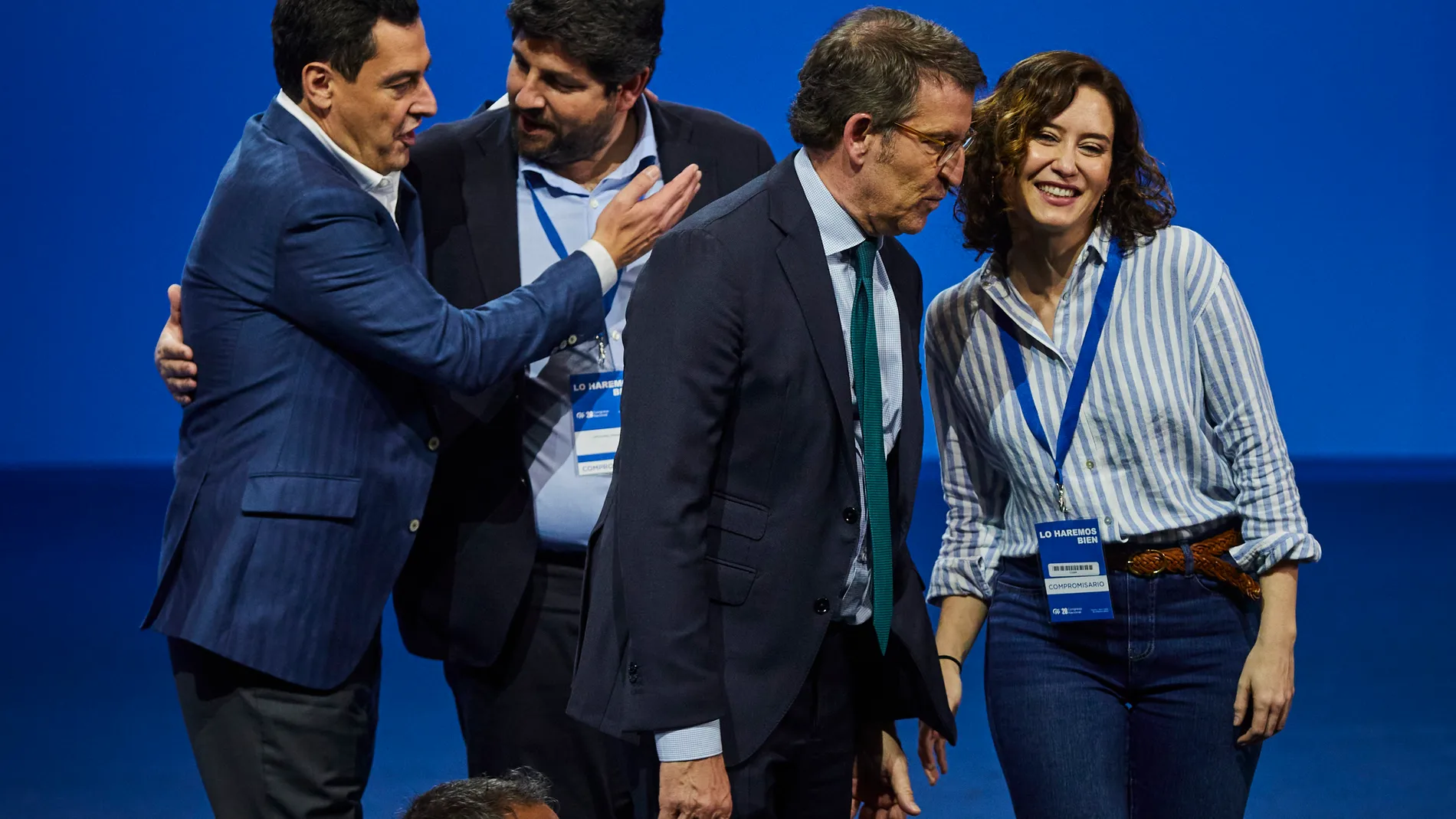 Juanma Moreno, Fernando López Miras, Alberto Núñez Feijóo e Isabel Díaz Ayuso