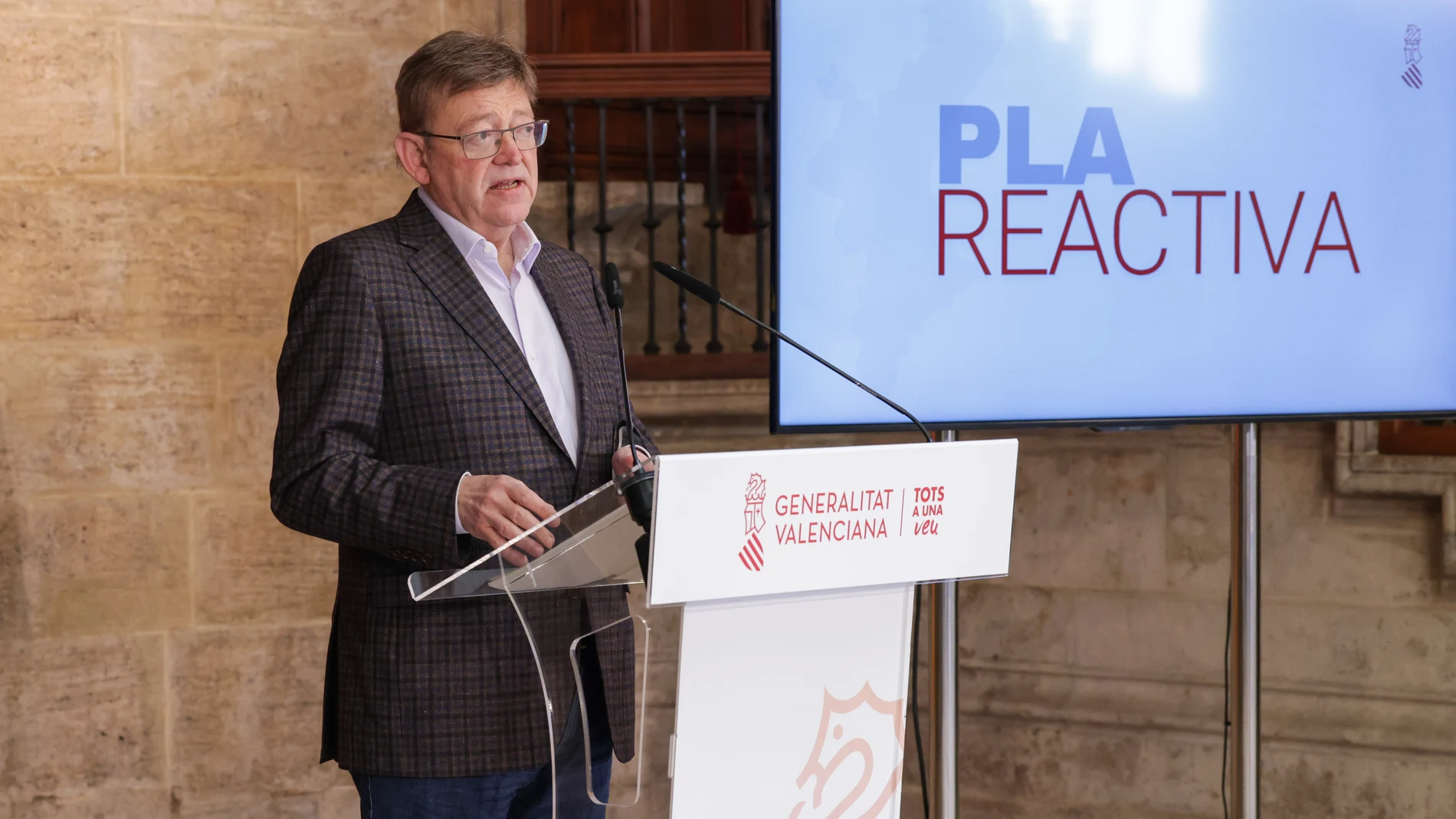 El presidente de la Generalitat, Ximo Puig, ha anunciado las primeras medidas del Plan Reactiva