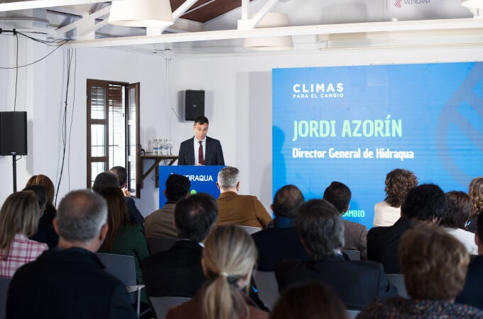 Jordi Azorín, director general de Hidraqua durante la presentación de "Climas para el cambio"