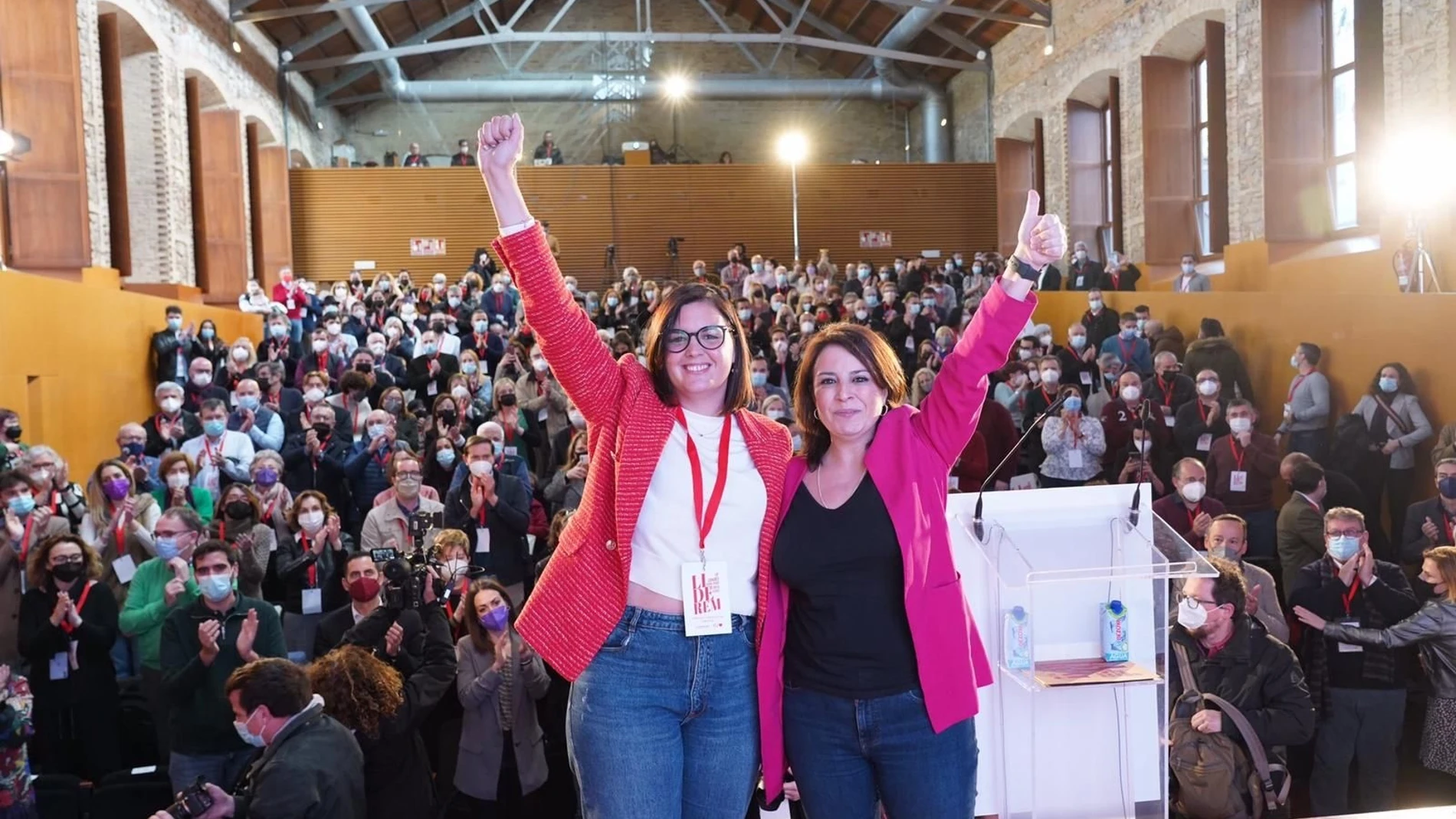 14 Congreso del PSPV de la ciudad de València celebrado este sábado, en el que se ha reelegido a Sandra Gómez, con 159 votos a favor de los 159 emitidos, el 100%, como secretaria general de la formación