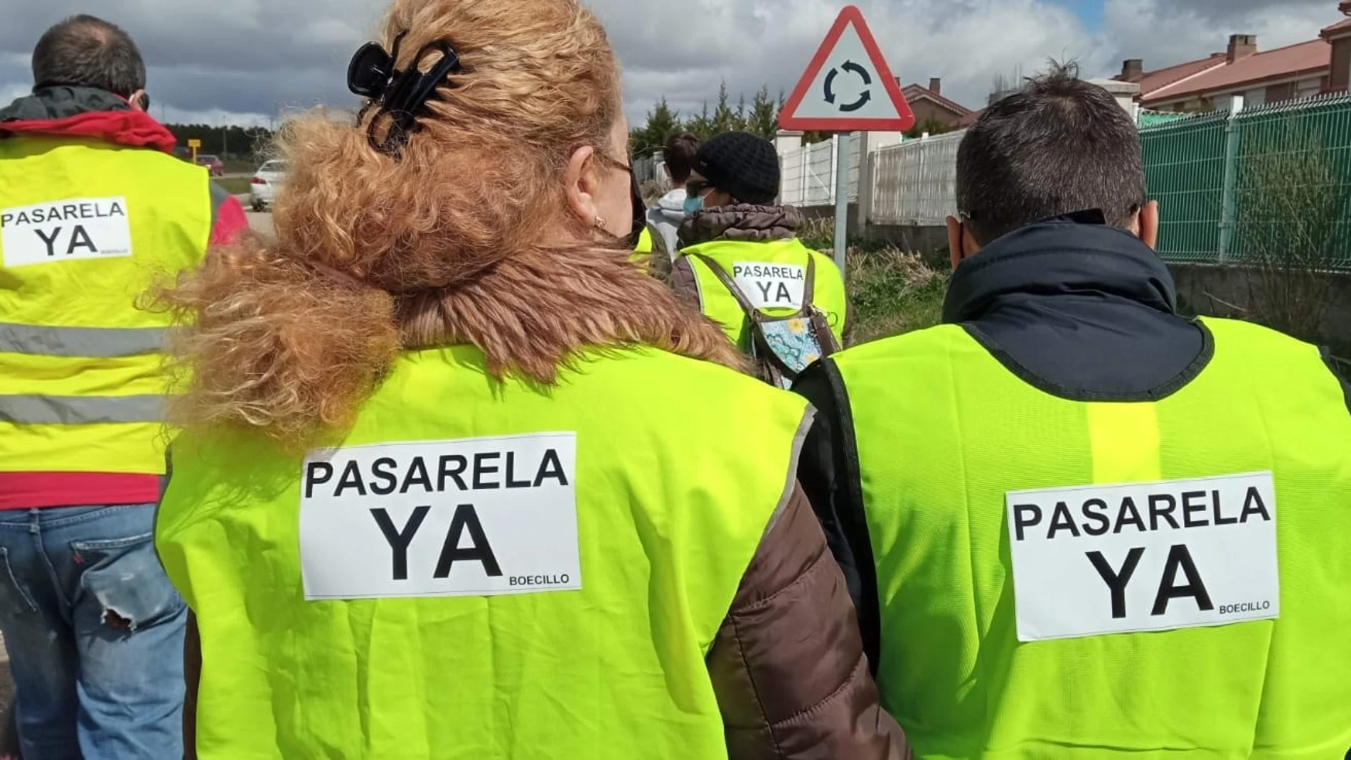 Un momento de la marcha de esta mañana en Boecillo