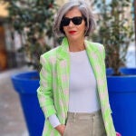 Carmen Gimeno con blazer de tweed.