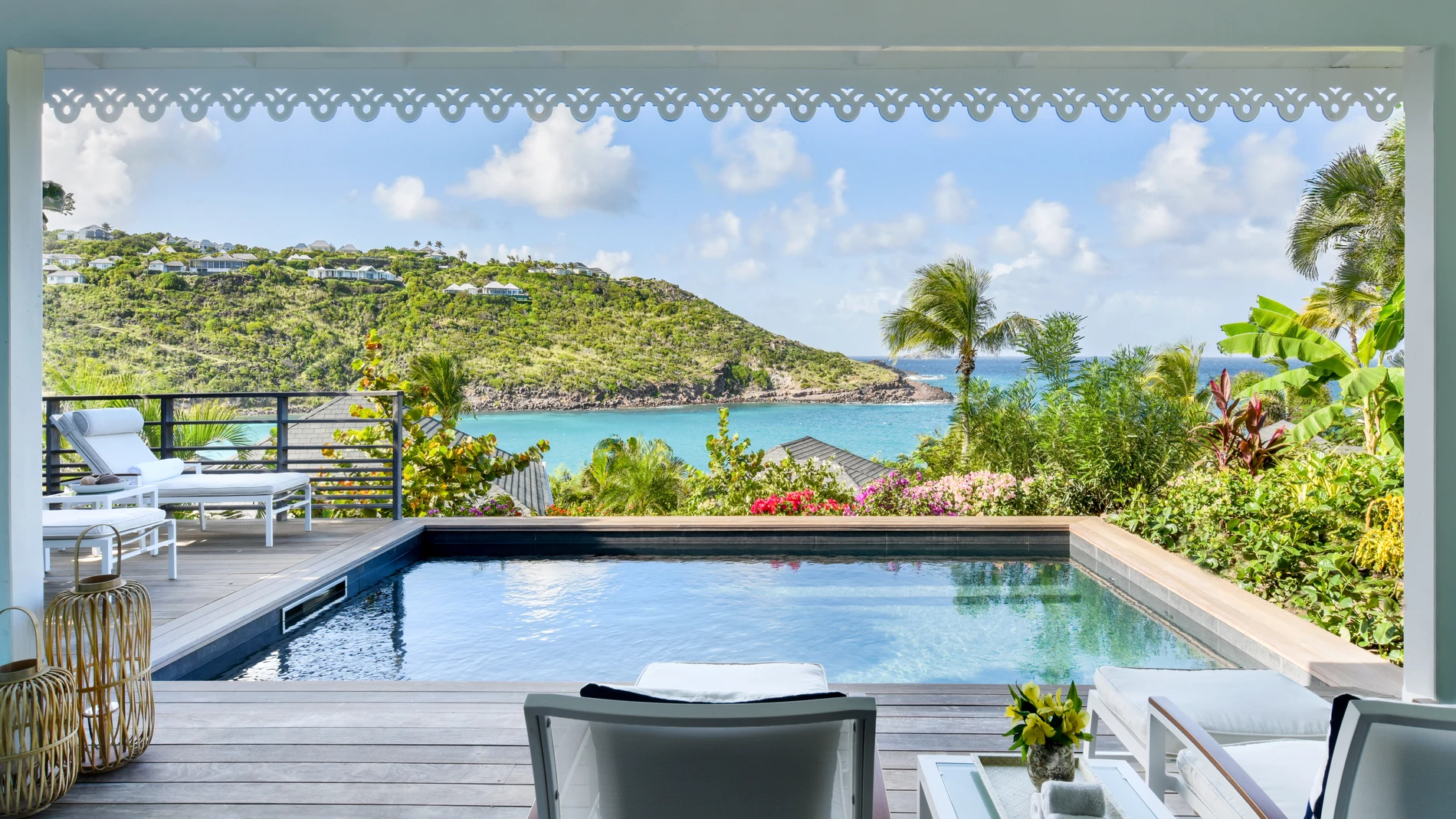 Habitación con vistas al Caribe francés.