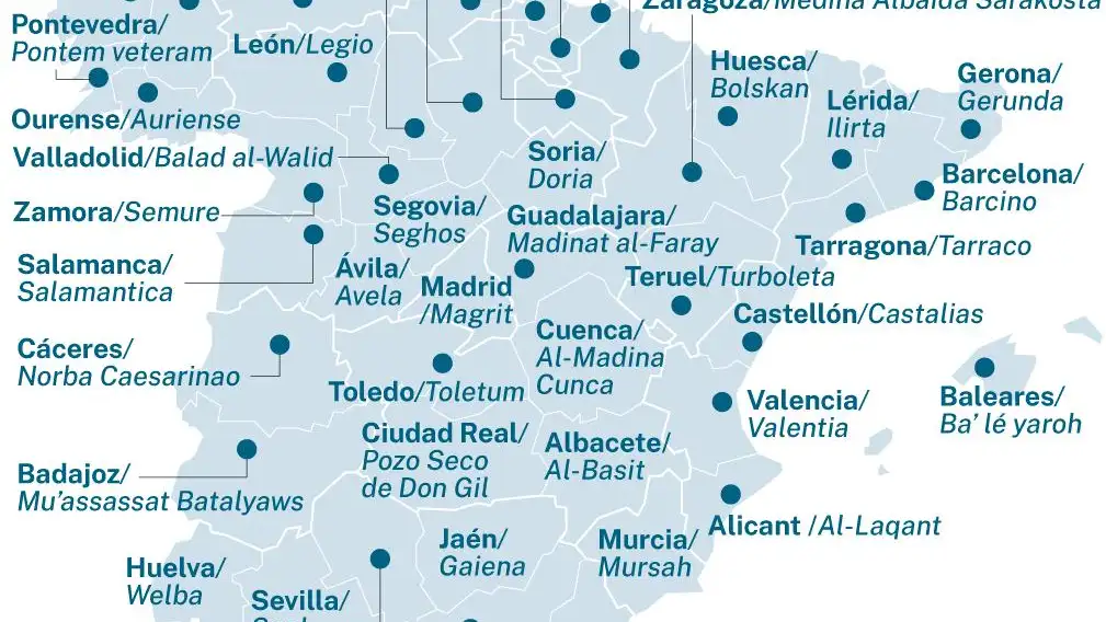Origen del nombre de las provincias españolas