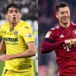 Gerard Moreno y Robert Lewandowski, los atacantes de Villarreal y Bayern Múnich