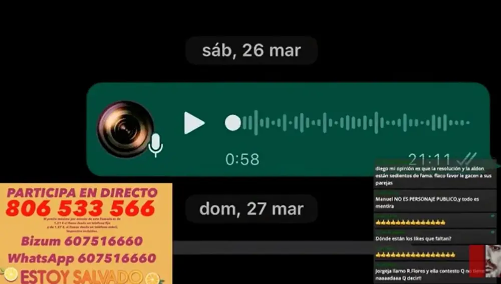 El audio que Diego Arrabal envió a Ana María Aldón